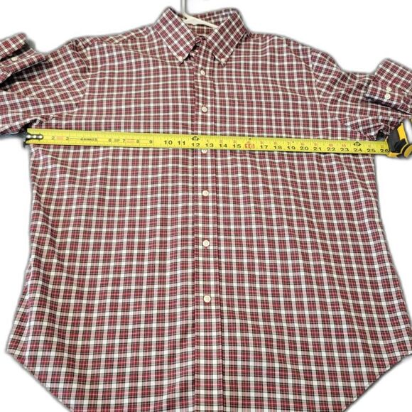 Lauren By Ralph Lauren Men's Red White Black Long Sleeve Shirt NWOT 32/33 - Picture 5 of 11